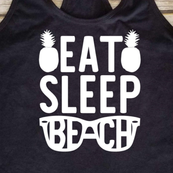 Eat sleep Beach sunglasses & Pineapples tank top - Picture 2 of 3